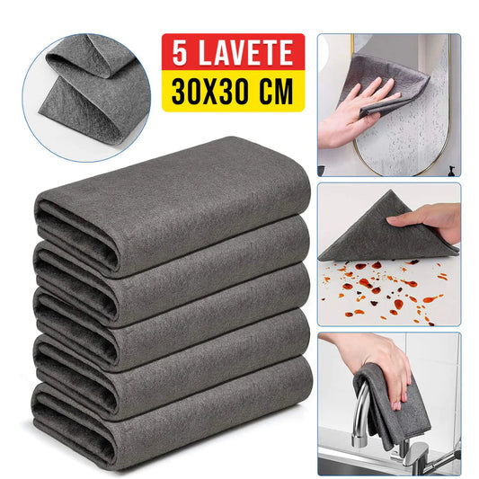 Lavetă din Microfibră (set de 5 bucăți)